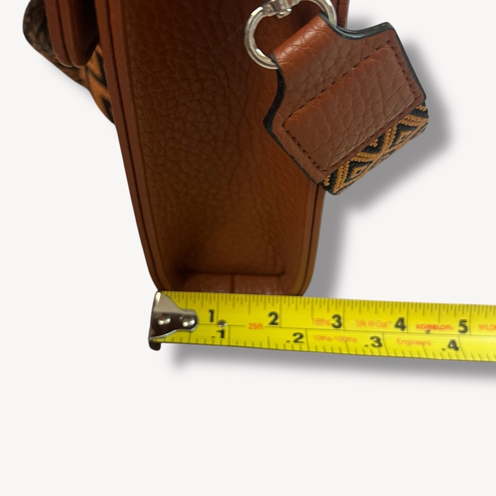 K Carroll Brown Phone Crossbody Bag Adjustable Strap Mini Organizer Purse - Picture 11 of 16